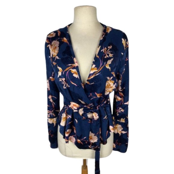 Free People Jackets & Blazers - *SOLD* Free People Sabrina Floral Wrap Jacket NWT